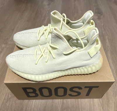 adidas gazelle silver green womens YEEZY 350 V2 BUTTER (PRE-OWNED) F36980 SIZE 8  Original Grail