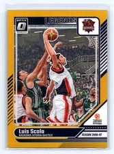 Luis Scola 2024-25 Donruss EuroLeague #176 Optic Gold Prizm #02/10