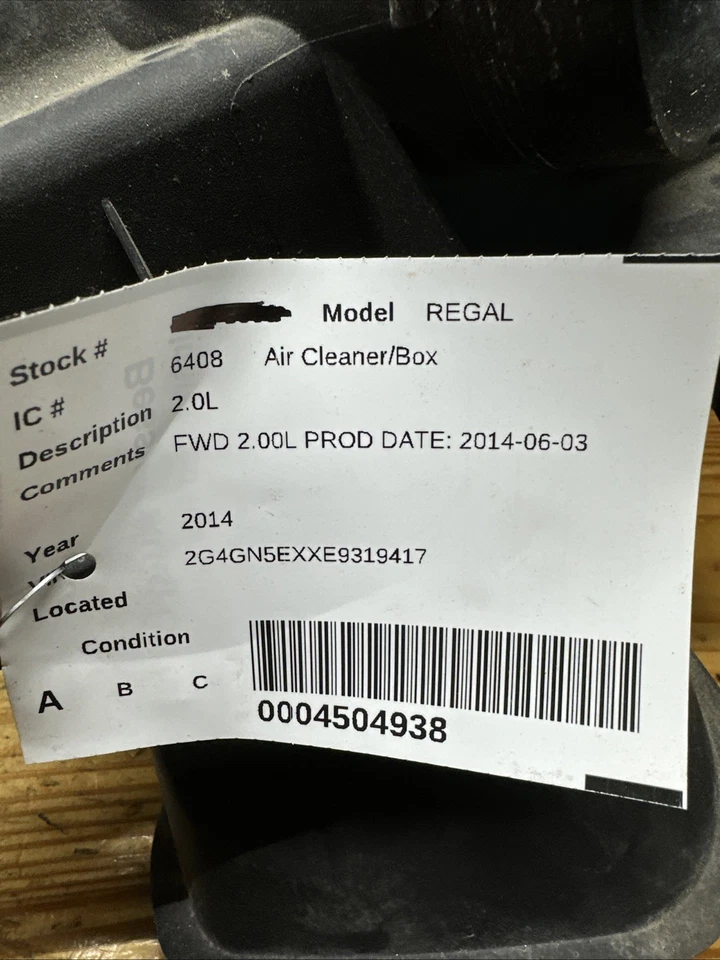 Air Cleaner Box 2.0L Fits 14-17 Buick REGAL - Image 3 of 4