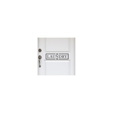 Laundry Room Door Decal Black Vinyl Wall Sticker Sign 15.5x4,