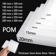 White POM Sheet Board Polyoxymethylene Plastic Plate Thick 5 mm 6 mm 8 mm 10 mm