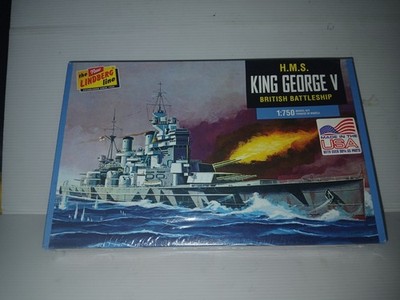 2017 Lindberg H.M.S. King George V British Battleship 1:750 Scale Kit Sealed 
