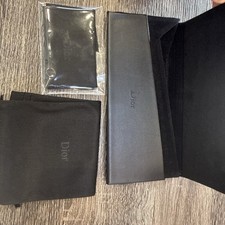 Christian Dior Black Folding Sunglasses Magnetic Eyeglasses Case With Cloth