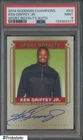 2014 UD Goodwin Champions Sport Royalty Ken Griffey Jr HOF On Card AUTO PSA 9