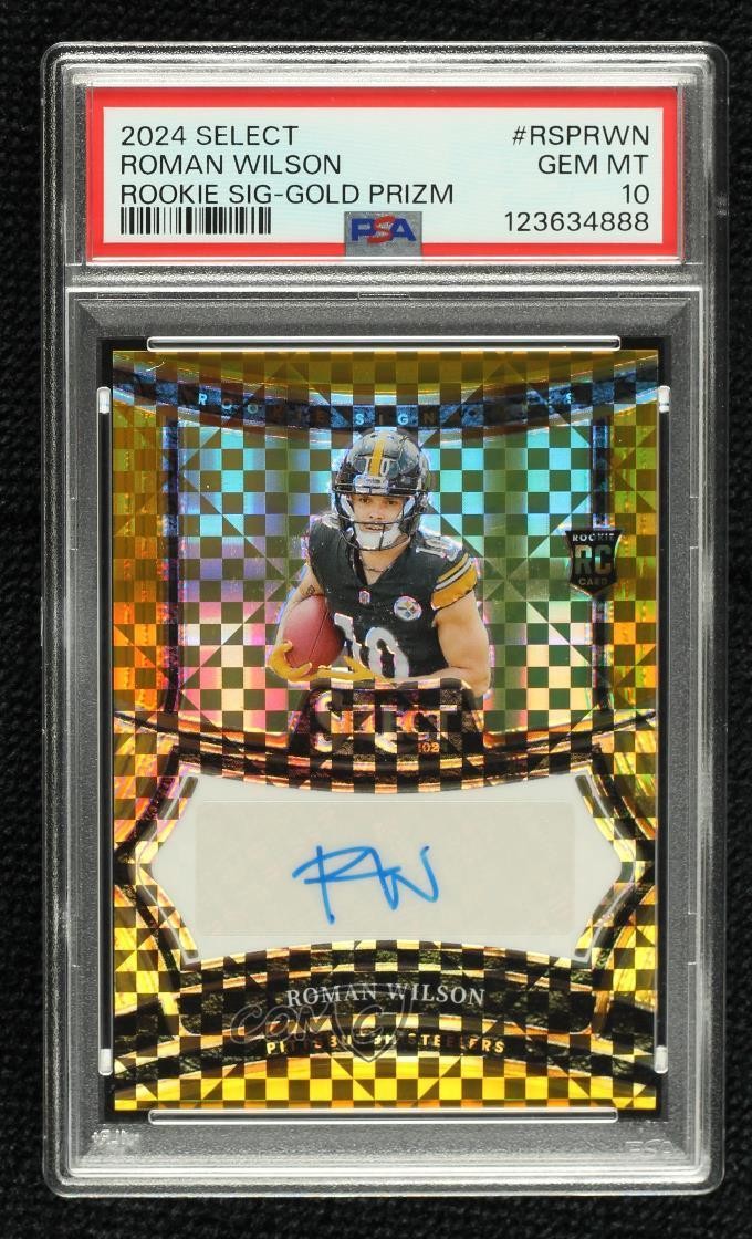 2024 Select Rookie Signatures Gold Prizm 9/10 Roman Wilson PSA 10 GEM MT 1co7