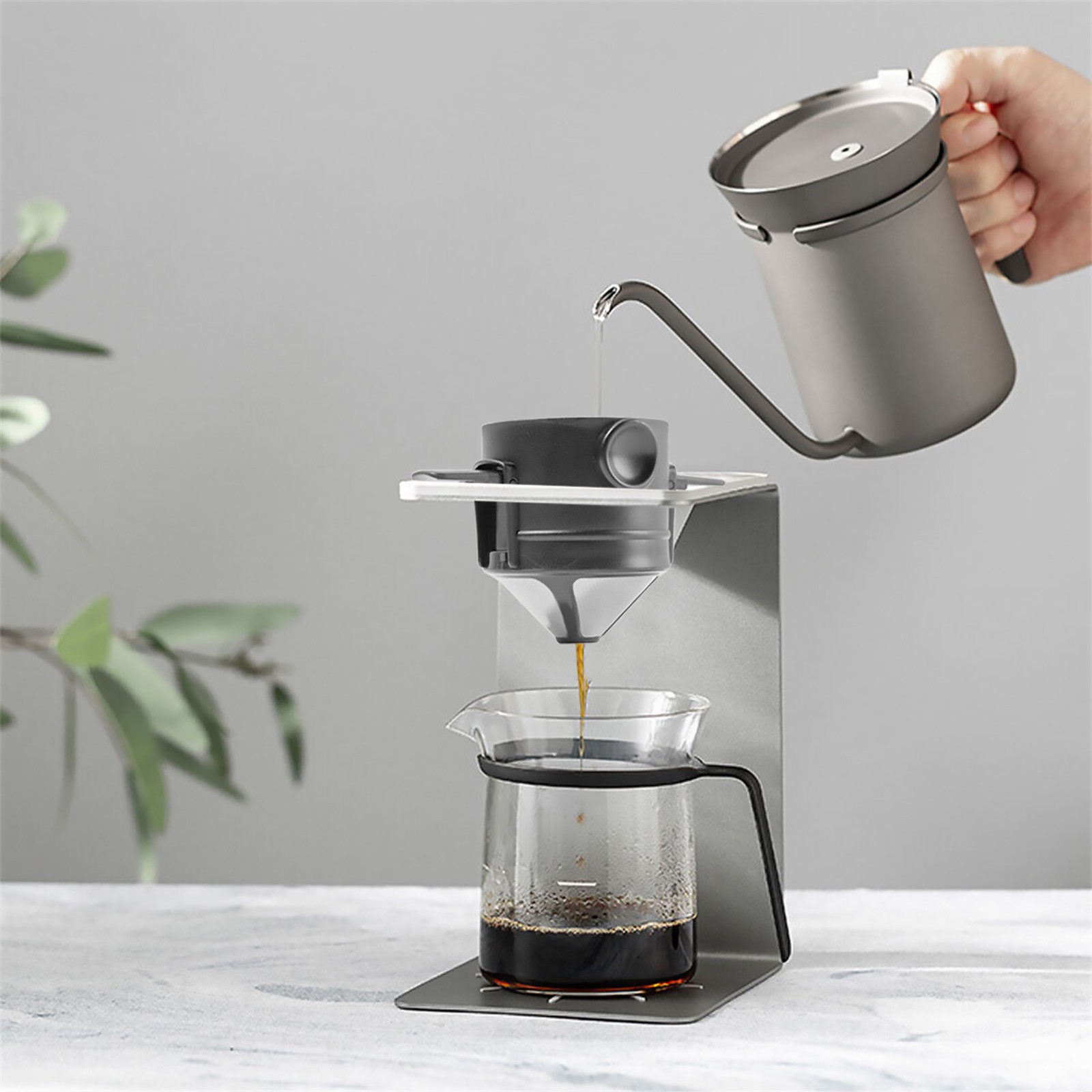 Portable Coffee Filter Maker Reusable Metal Paperless Pour Over Coffee Dripper