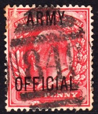 GB ED VII 1902 SGO49  1d SCARLET 