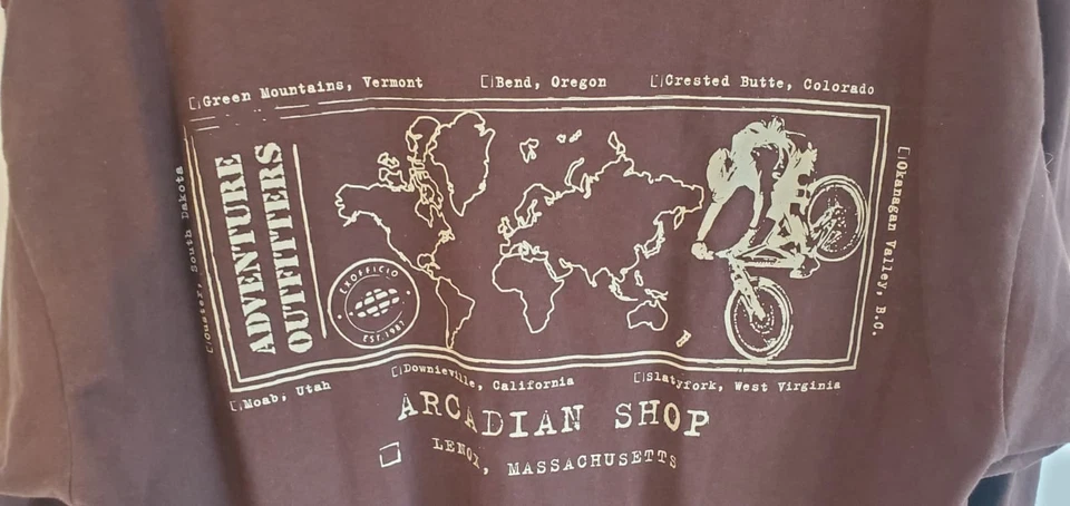 ExOfficio BMX Long Sleeve Shirt XL Brown Graphic Outdoor Tee NWT - Image 2 of 4