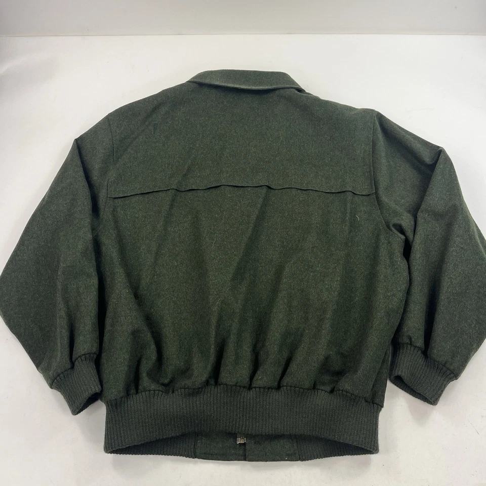 Pierluigi Della Spina Wool Cashmere Mens Full Zip Bomber Jacket Green Sz XXL - Image 3 of 4
