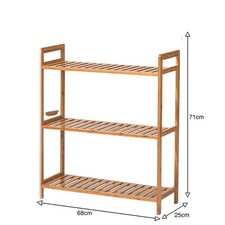 Image of 3/4/5 Tier Bamboo Storage Rack Shelving Shelf Unit Stand Home Kitchen Bathroom