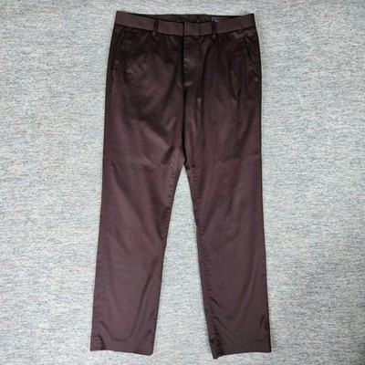 Bonobos Pants Men's 34x32 Chocolate Brown Tuesday Weekday Warrior Slim Fit Golf