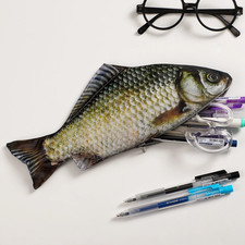 Creative Simulated Salted Fish Pencil Case Large Capacity Pencils Pouch Bag Funn