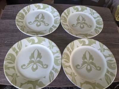 CORELLE CHEVERRY ULTRA 9 INCH  LUNCH PLATES x4 GENTLY USED FREE USA SHIP