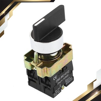 ZB2-BE101C AC600V 10A 21mm Panel Mount DPST 2NO 3Position Latching Rotary Switch