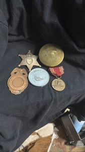 Sheriff Star Wildlife Reservist Badge Army Conduct Medal Pin Lot