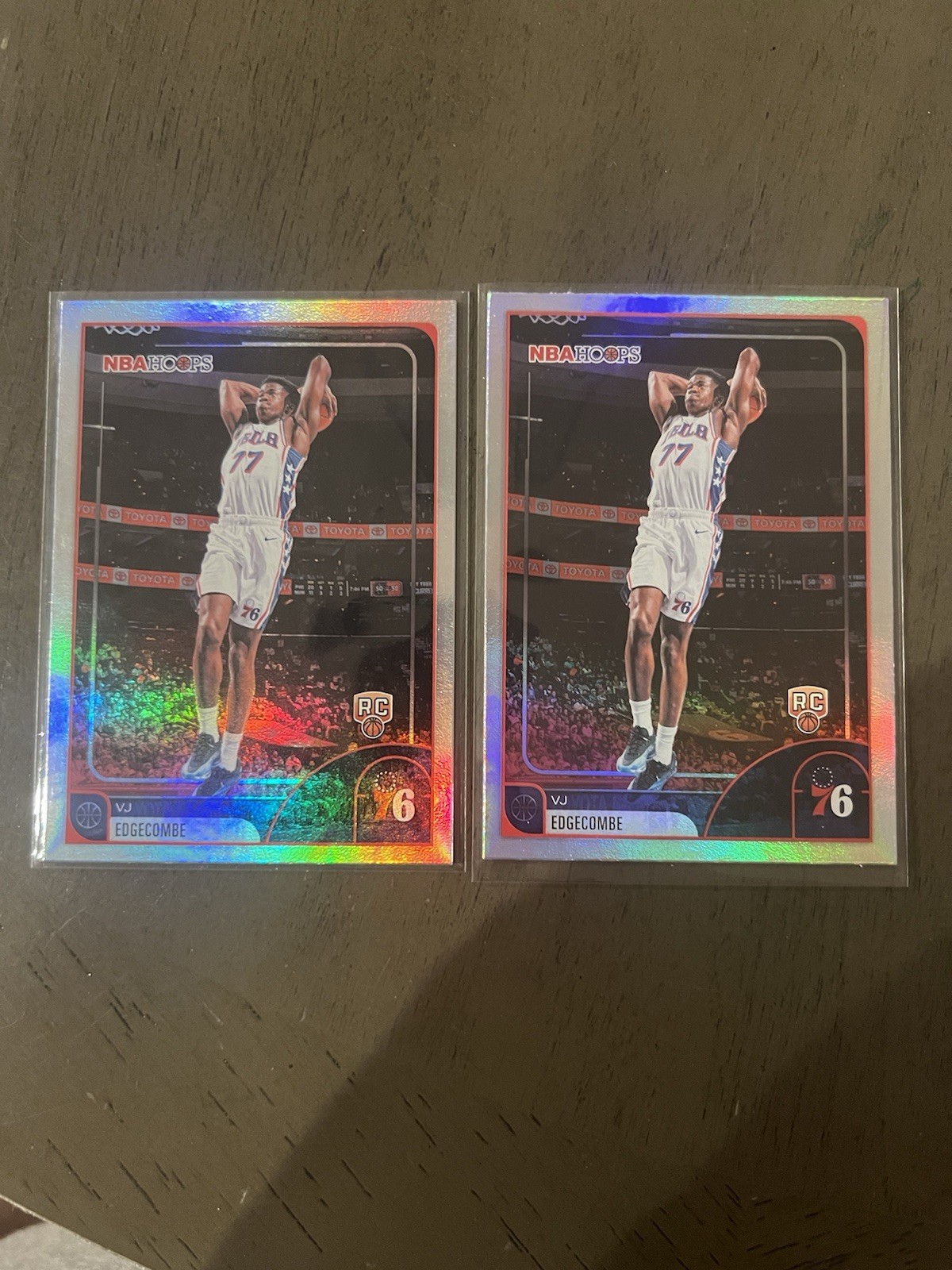 2025-26 Topps NBA Hoops VJ Edgecombe Rookie Philadelphia 76ers #244 RC Lot of 2