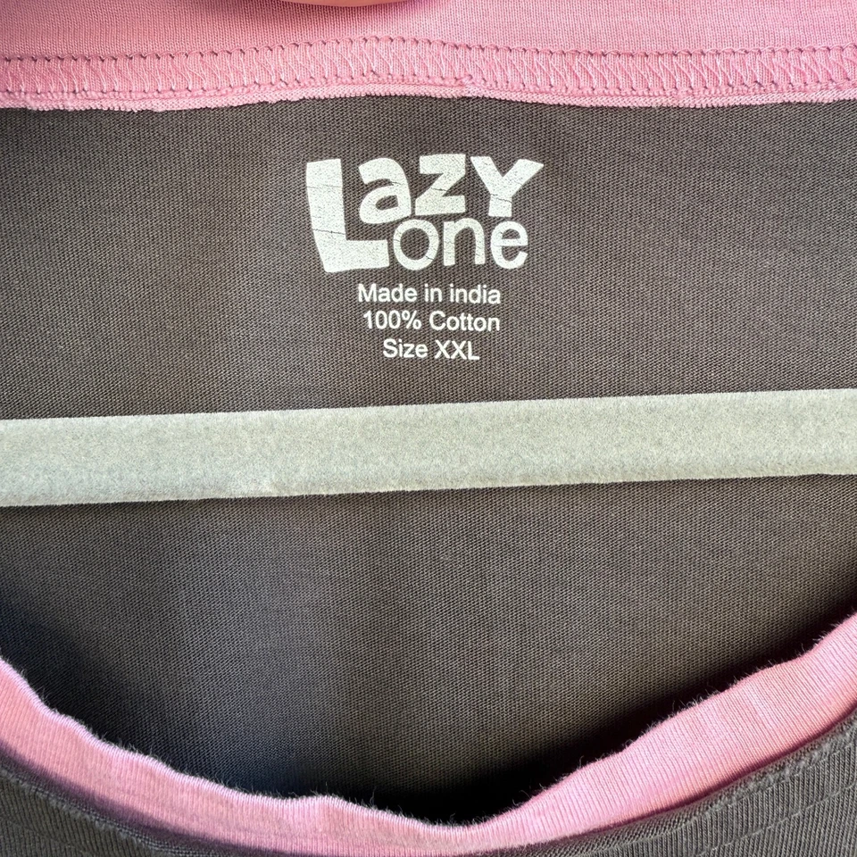 Lazy One Cat Nap PJs - pajamas - pink & gray - cat lover - cotton - size L - Image 4 of 4