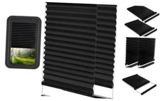 RV Thin Pleated Shade Replacement Compatible with 12" x 21" (2 Pack) Black