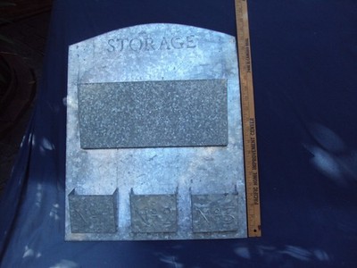 Metal Wall Mount Organizer Mail Sorter Letter Holder Decor File Vintage EXC Cdn