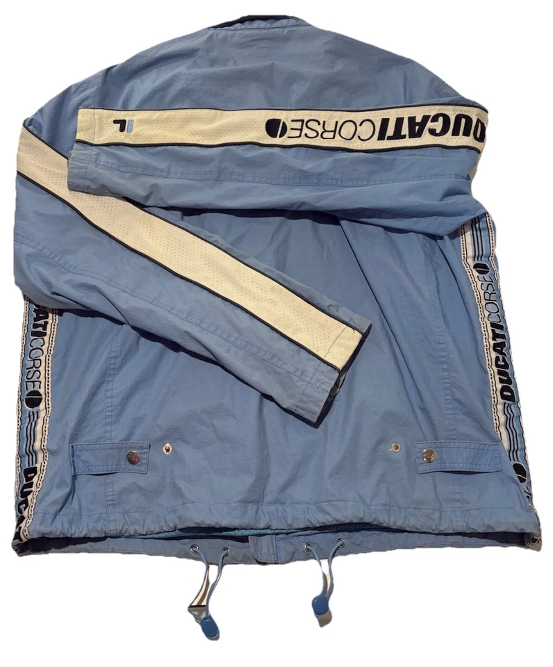 Vintage Men’s XL FILA Ducati Corse Full-Zip Long Sleeve Light Blue Track Jacket. - Image 2 of 4