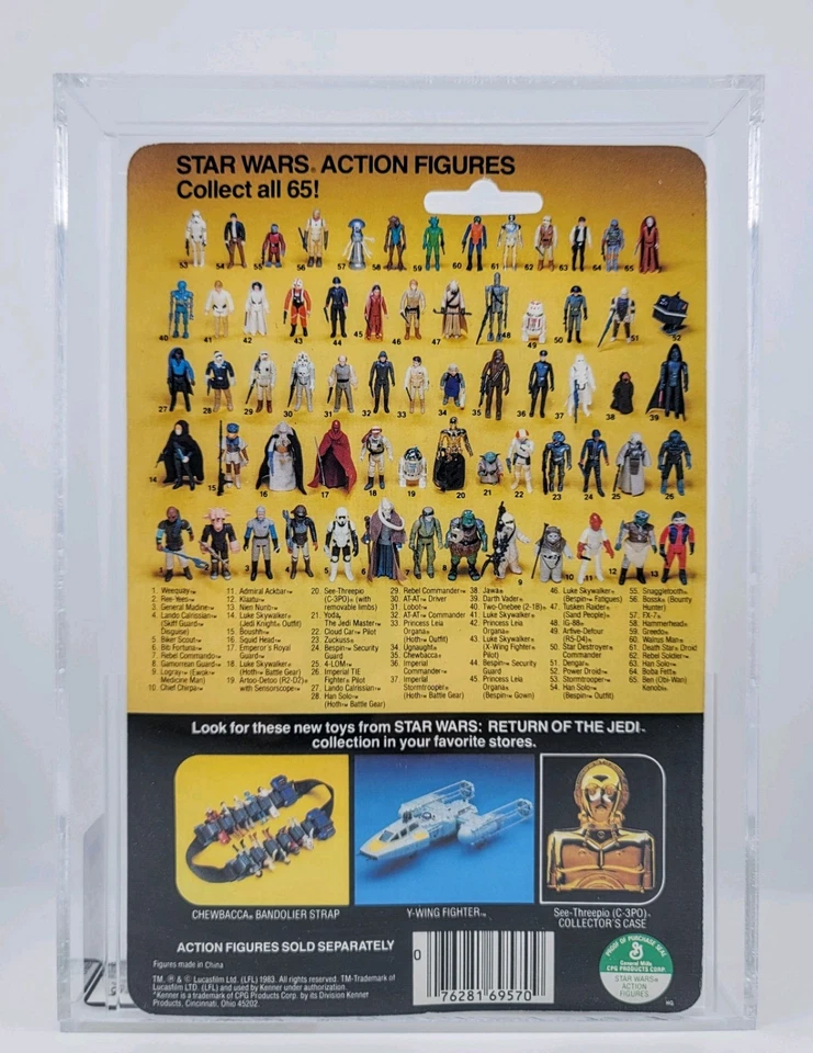 AFA 85 Star Wars LUKE SKYWALKER FARMBOY ROTJ 65 BACK Vintage Kenner MOC SEALED! - Image 4 of 4