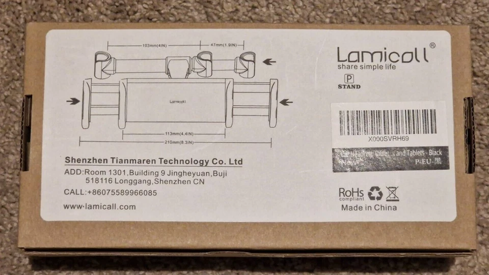 Universal Headrest Back Seat Car Holder Mount for iPad Fire Samsung Tablets - Image 3 of 4