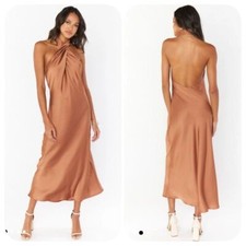 NWOT Show Me Your MuMu Jasmine Halter Midi Dress Sz XXL