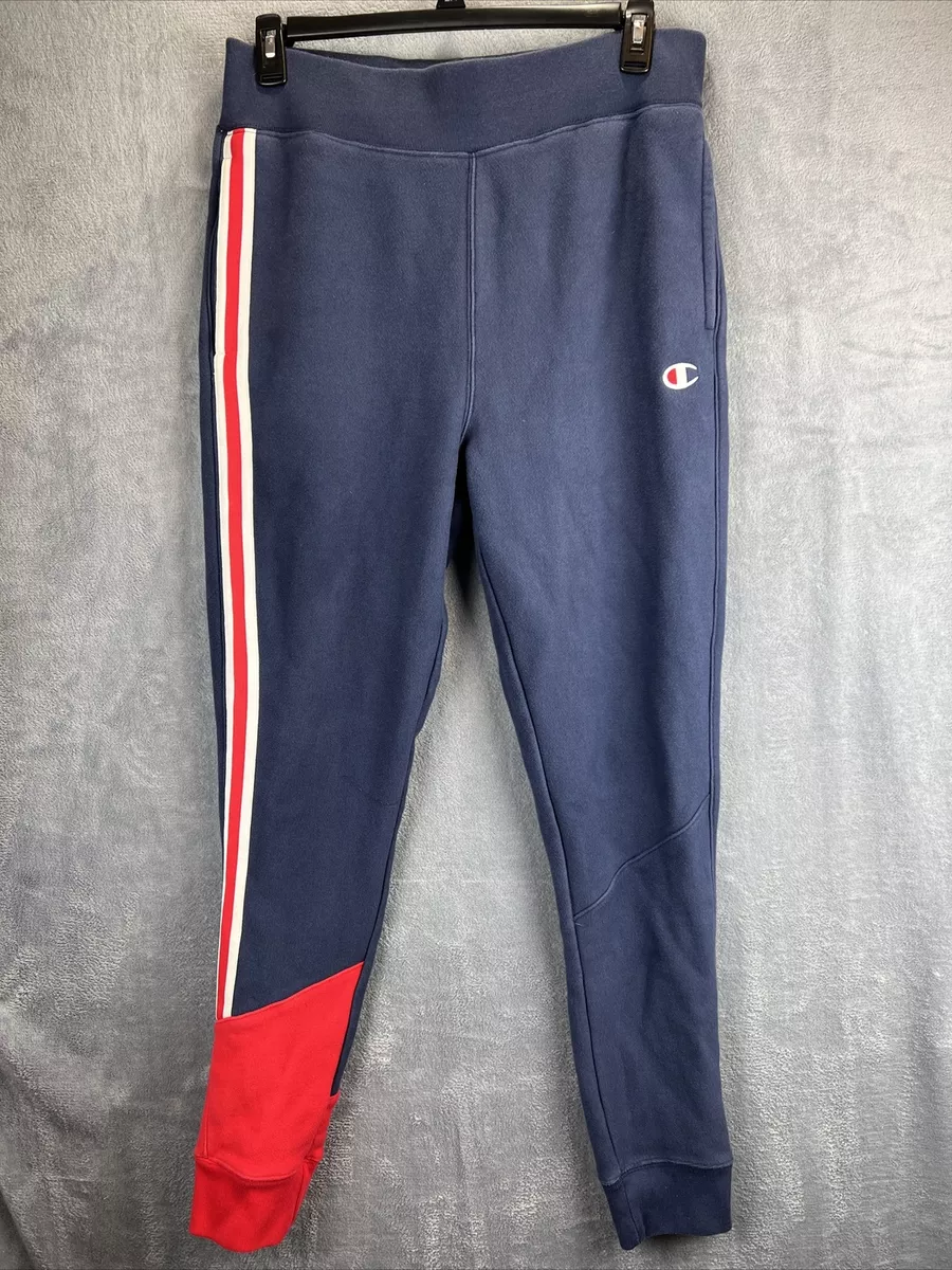 Champion Reverse Weave Sweatpants Adult Extra Large Navy Red White