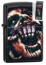 Zippo 49117 Split Face Design With Spiders Black Matte Lighter + FLINT PACK