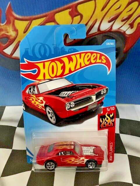 Hot Wheels 2018 HW Flames 5/10 128 Custom '67 Pontiac Firebird RED 5SP