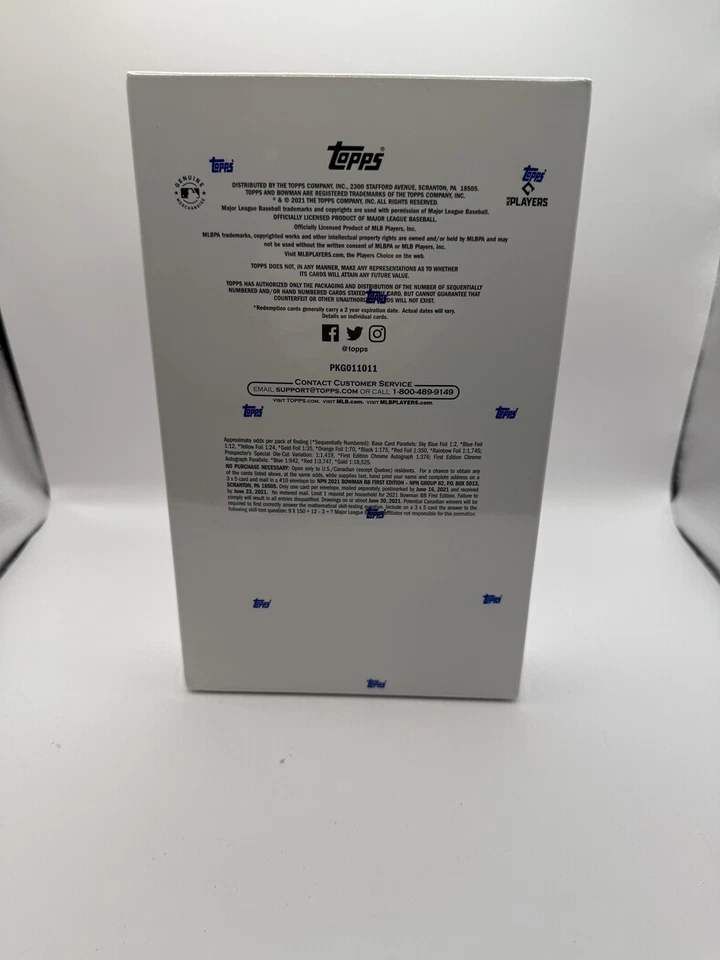 Topps 2021 Bowman Baseball 1st Edition Hobby Box SEALED - Image 2 of 2