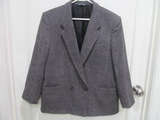 Vintage Burberry Camel Hair Jacket Dark Grey Double breasted
