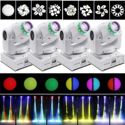 U`King 150W LED Moving Head RGBW 8 Gobo DMX Disco Bühnenlicht DJ Hochzeit Weiß