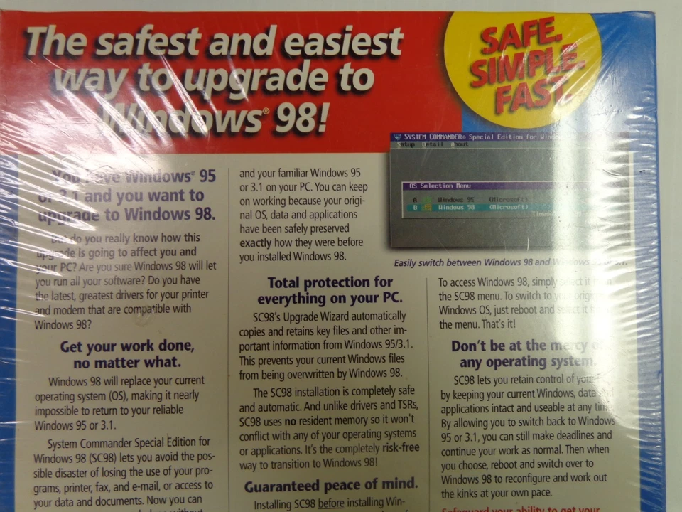 SYSTEM COMMANDER NEW, SEALED Special edition for windows 98 upgrade to windows98 - Image 3 of 4