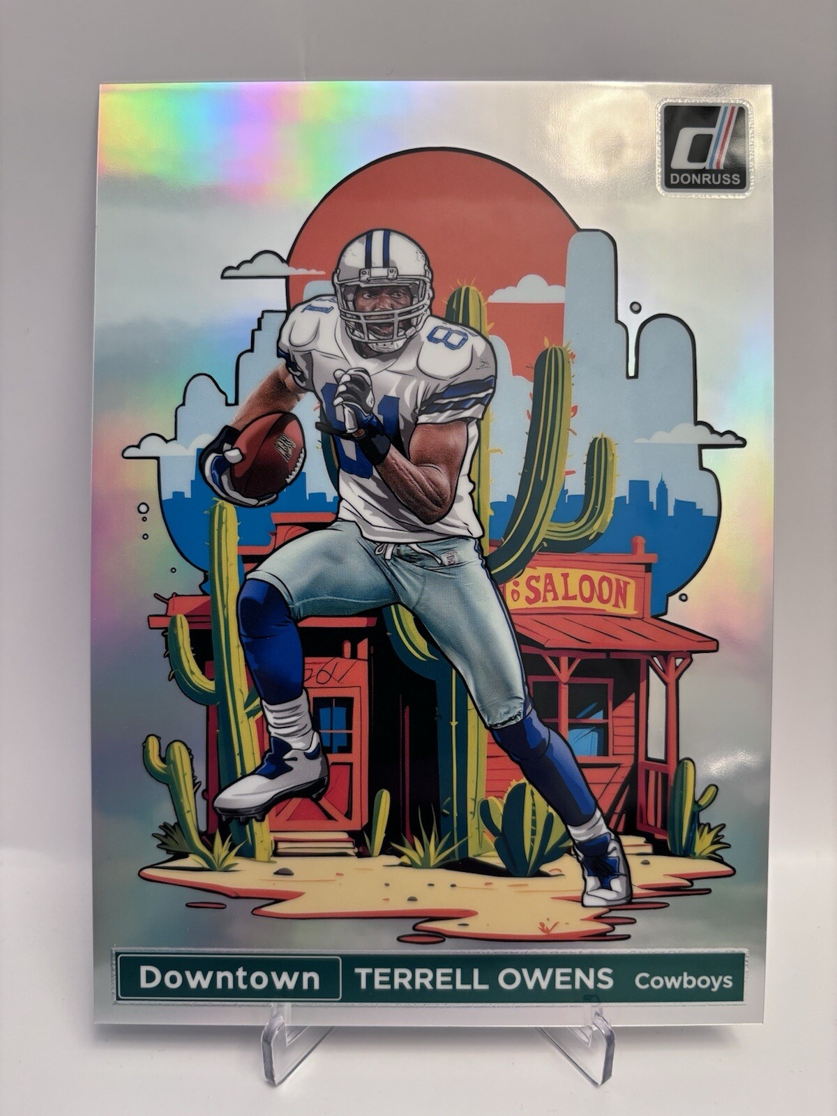 2024 Panini Donruss Terrell Owens #8 Oversized Downtown Prizm Dallas Cowboys