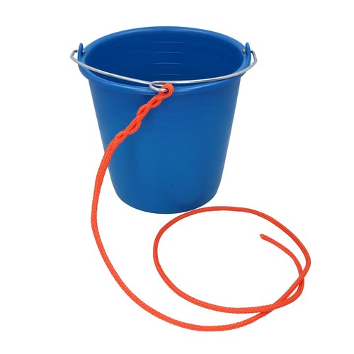 High Grade Semi-flexible Plastic Bucket 10L with Spliced 1.5m Rope Boat ...