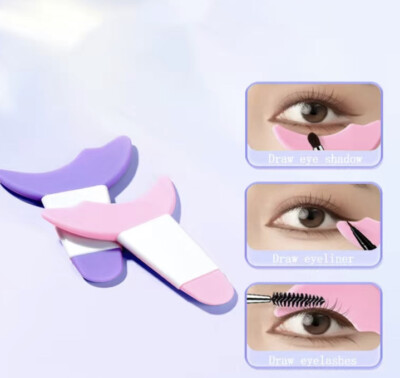 Silicone Eyeliner Stencils Wing Tip Cat Eye Mascara Drawing Aid Tool Purple New
