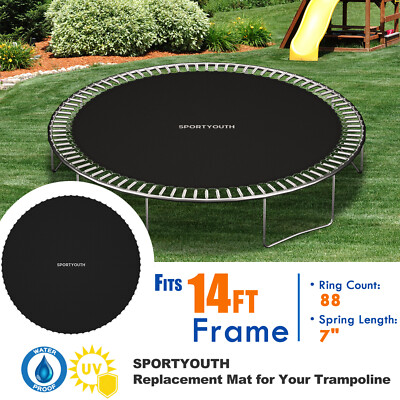 14ft Round Trampoline Jumping Mat 88 Rings Replacement Fit 7