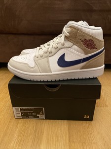 Nike Air Jordan 1 Mid Tan Navy Sued EU 40 | US 7 Neu New | eBay