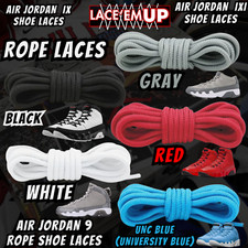 Air Jordan 9 AJ9 Premium Replacement Rope Round Shoe Laces