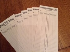 500 Personalised Bowls Score Cards Double Sided