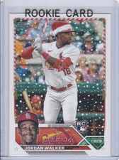 JORDAN WALKER ROOKIE CARD Cardinals Topps RARE SP Holiday Variation $$ SANTA HAT