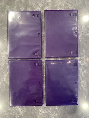 LOT OF 4 Official  Microsoft XBOX 360 Purple Kinect Replacement Game Cases