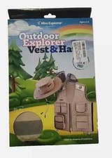 Mini Explorer Outdoor Adventure Vest  Hat Set for Kids Ages 4-6 - Kids Explorer