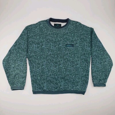 Vintage 90s Quiksilver Crewneck Sweatshirt All Over Print Surf Skate Wear  Medium