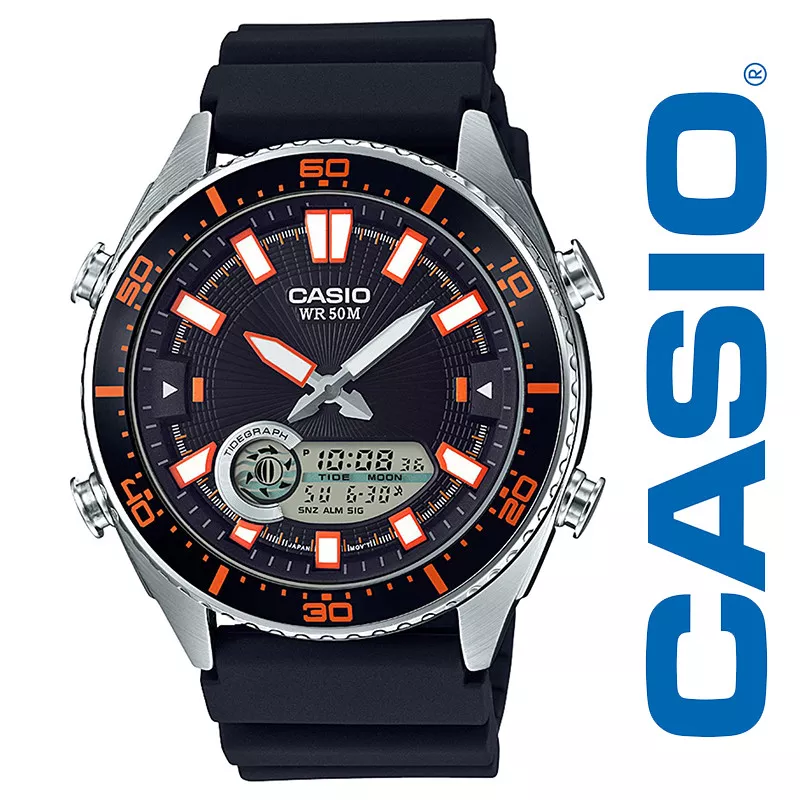 Casio moon top phase tide watch