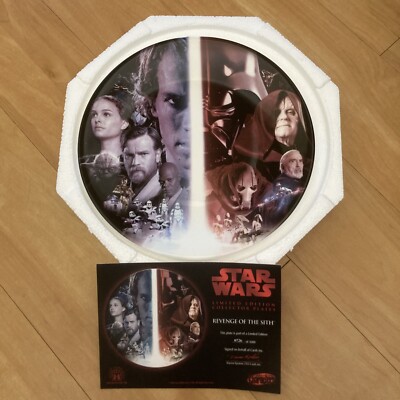 Star Wars Rache der Sith Ltd Edition Collectors Plate COA New in Box 2005