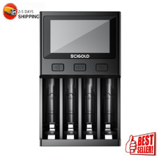 4A Fast Smart Battery Charger Li-ion Ni-MH Ni-Zn AA AAA with LCD Display