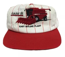 Vintage Case Feed East Moline Plant Advertising Farmer K-Products Snapback Hat