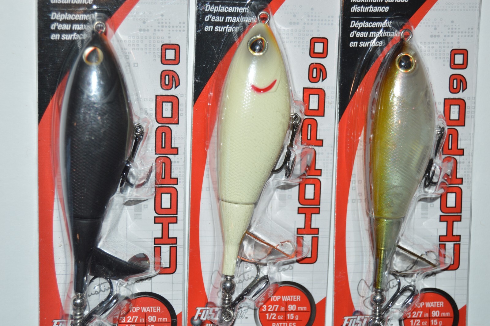 3 lures assortment berkley choppo 90 topwater lure 3 2/7